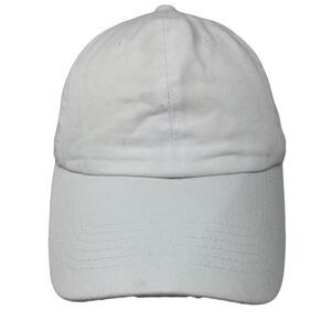 Eckos Slideback Hat White OSFA Adjustable Vented Holes 6 Panel Blank Cotton